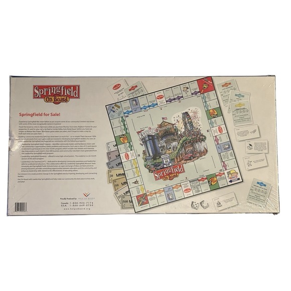 Springfield On Board Game Monolopy Clone - Picture 2 of 3